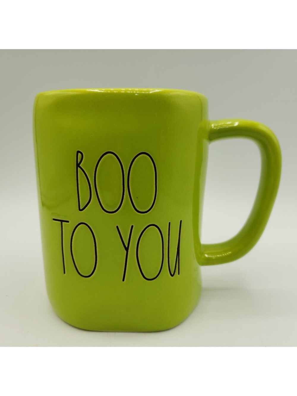 Rae Dunn Boo To You Halloween Coffee Mug Green Magenta Cup Tea Cocoa